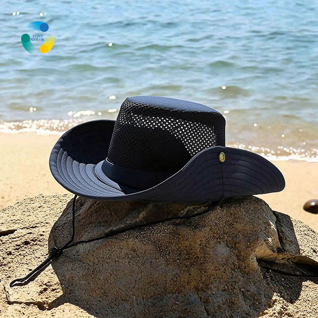 Unisex Outdoor Uv Protection Cap Breathable Mesh Hiking Hat Sun for Men Women – Wide Brim Bucket Foldable Summer for