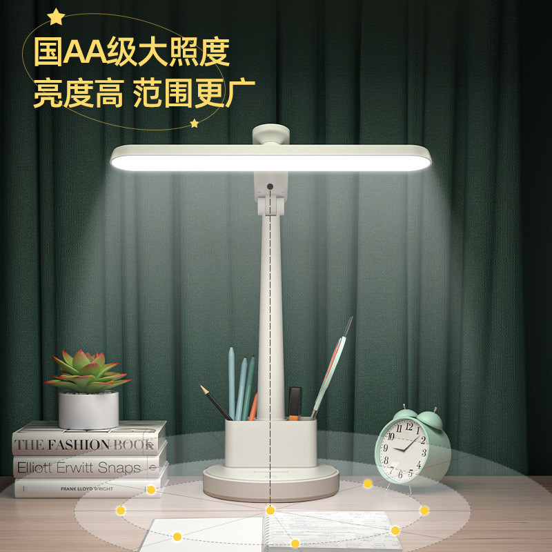 Cross-Border led estudante estudo candeeiro de mesa criativo dormitório aprendizagem leitura caneta titular luz da noite