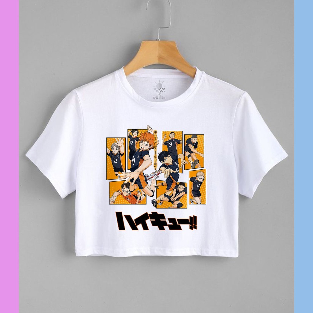 Cropped Haikyu!! Anime Camiseta 100% Algodão macio e confortável