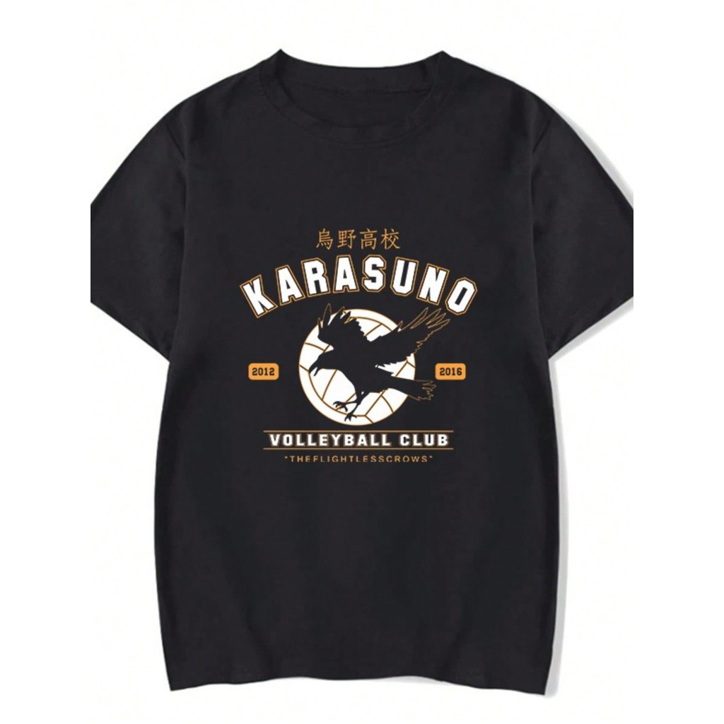 2026 Nova Camiseta Masculino Feminino Oversized Haikyu Karasuno Volei Anime Japones Manga Otaku