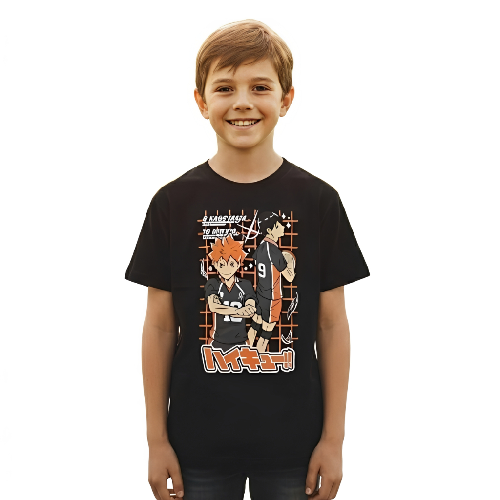Camiseta Algodao Infantil Juvenil Adulto Haikyu Anime Volei Promocao