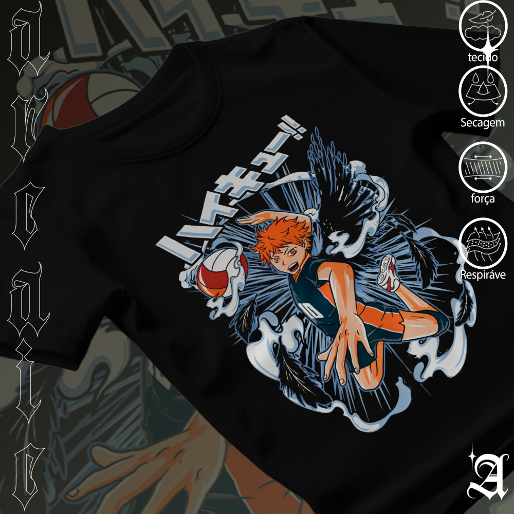Camiseta Básica e Infantil Algodão Haikyu Basquete Anime Esporte Mangá Game Nerd Pop Unissex Cartoon