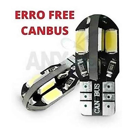 Par Lampada Pingo T10 8smd 5730 Canbus Canceller - Branca