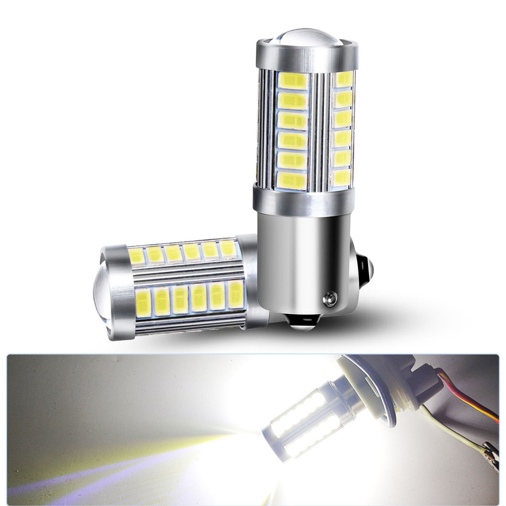 Alto Brilho 1200LM 5730 33SMD LED 2x 1156 BA15S P21W PY21W BAY15D 5630 Lâmpada BAU15S Para 12V Luzes Do Carro