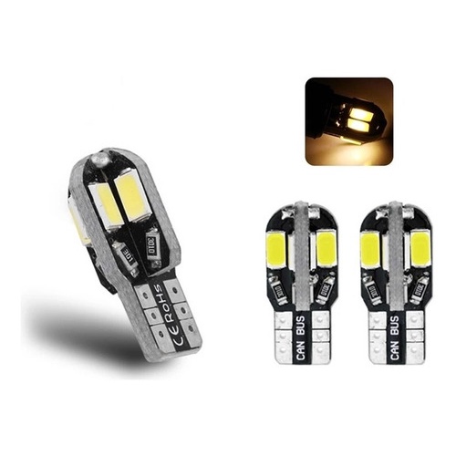 Par Lâmpadas Pingo T10 W5w 8 Led Smd 5730 Epistar 12v 4000k