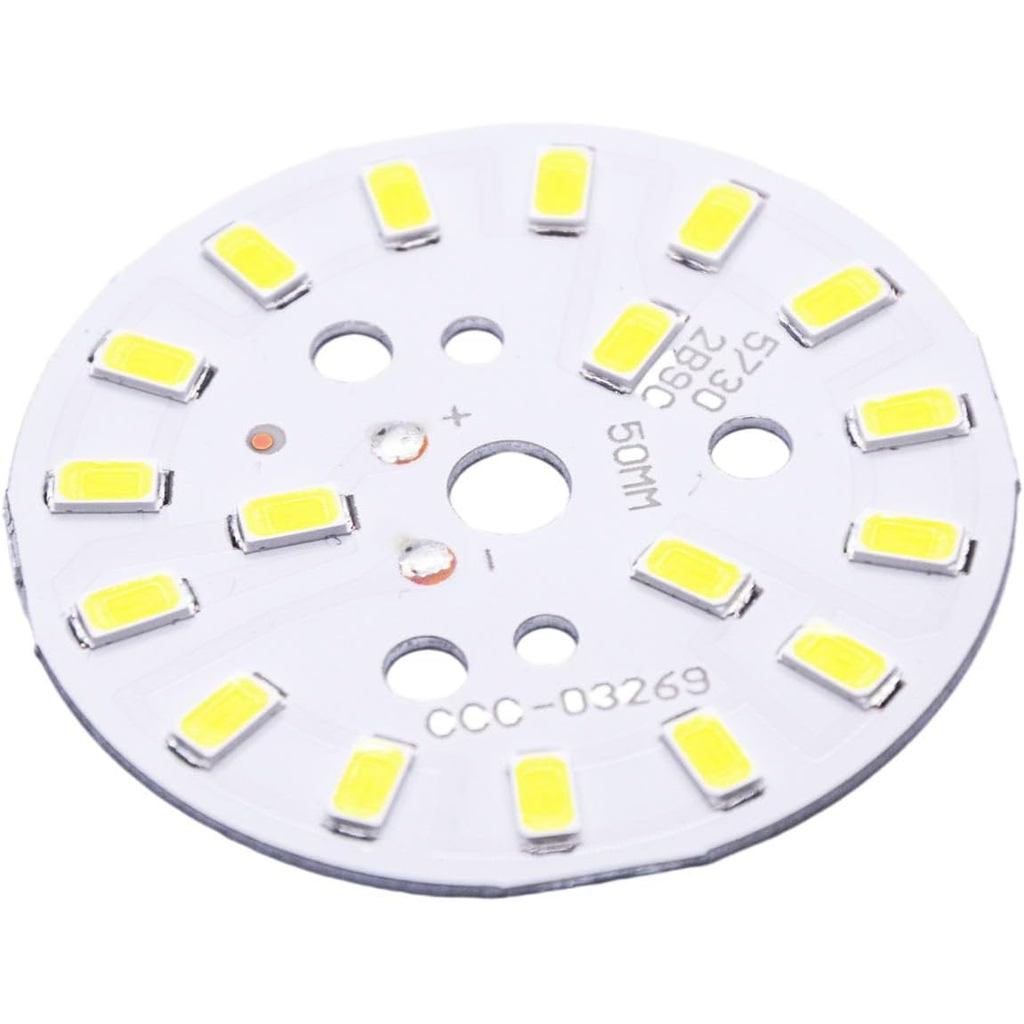 Módulo de Lâmpada LED 5730 300mA 9W 18 LEDs Circular Branco Puro Super Brilhante 6000K Placa de Alumínio de Alta Potênci