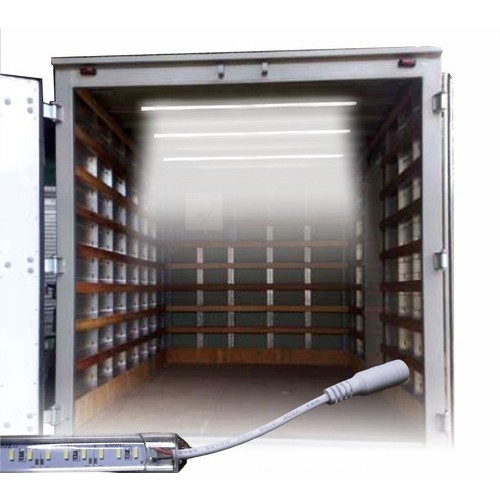 Lâmpada Led Baú Sprinter 5730 12v 12w 50cm Branco Frio Calha Transparente
