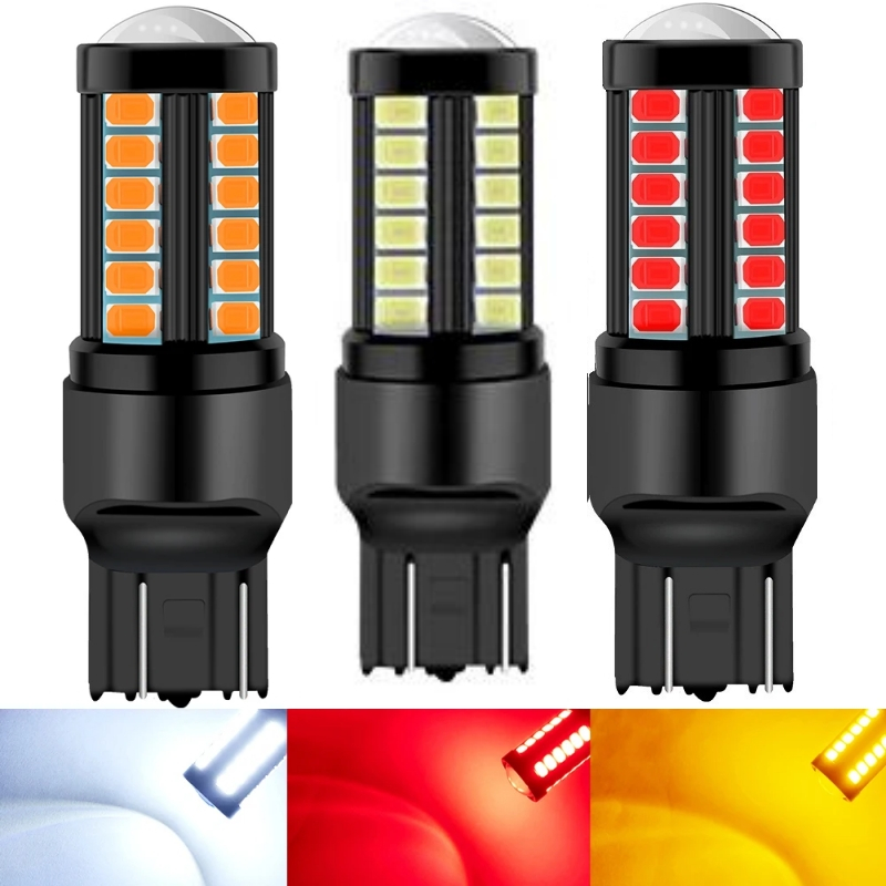 LAMPADAS LED T20 W21/5W 7443 2 POLOS 12V/24V 1200LM 33 LEDS 5730 SMD- 1 Par