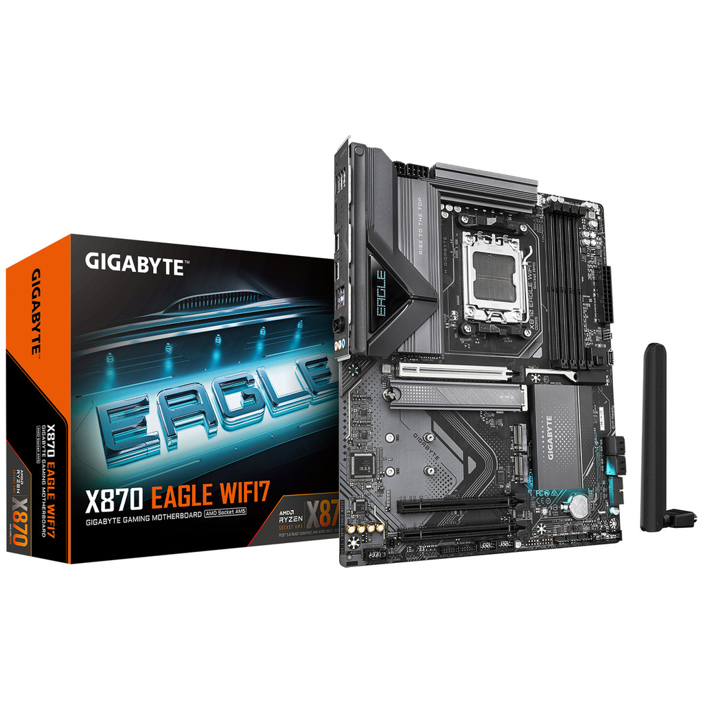 Placa mãe Gigabyte X870 EAGLE WIFI7, DDR5, Socket AMD AM5, ATX, Chipset X870, 9MX87EG7-00-G11