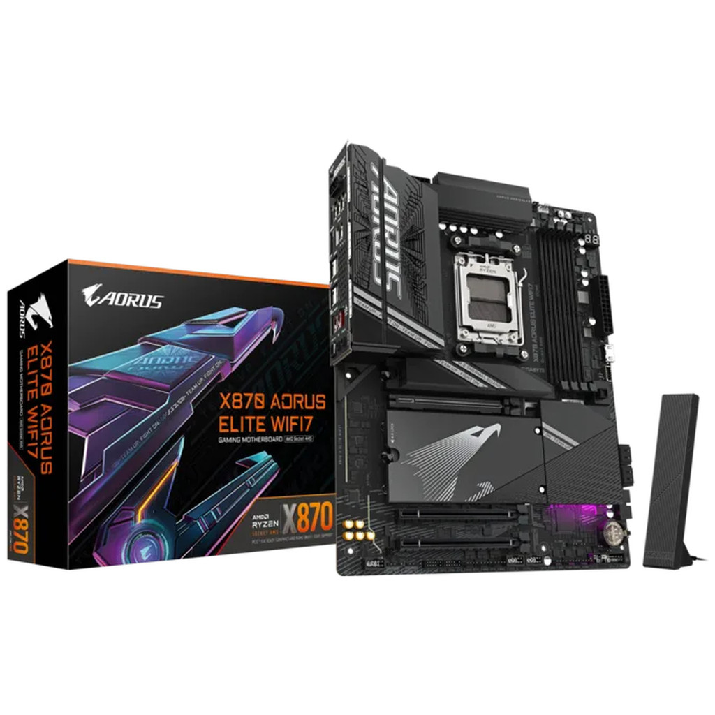 Placa Mãe Gigabyte X870 AORUS ELITE WIFI7 (Rev. 1.1), DDR5, Socket AM5, ATX, Chipset X870, 9MX87EL7-00-G11