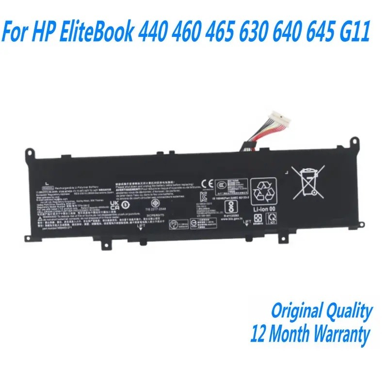 Nova Bateria Para Laptop RX03XL HP EliteBook 440 460 465 630 640 645 G11 HSTNN-OB3R/OB3Q TPN-DB1Y/DB1Z N70706-005