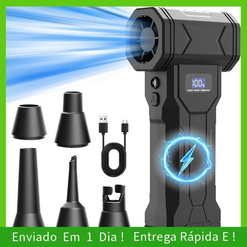 - joyce Violent Fan Q6 Espanador De Ar Elétrico Portátil Com Luz Led , Poderoso 110000mini Soprador Turbo Ajustável Rpm