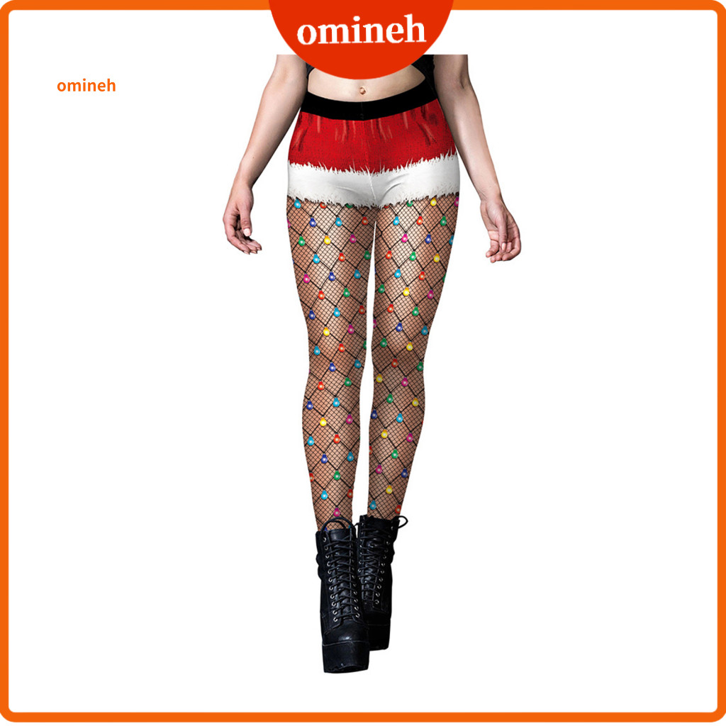 Women Pants White Furry Edge Leggings Women’s High-waisted with Fake Shorts Suspenders 3d Fishnet Print Bows – Festi