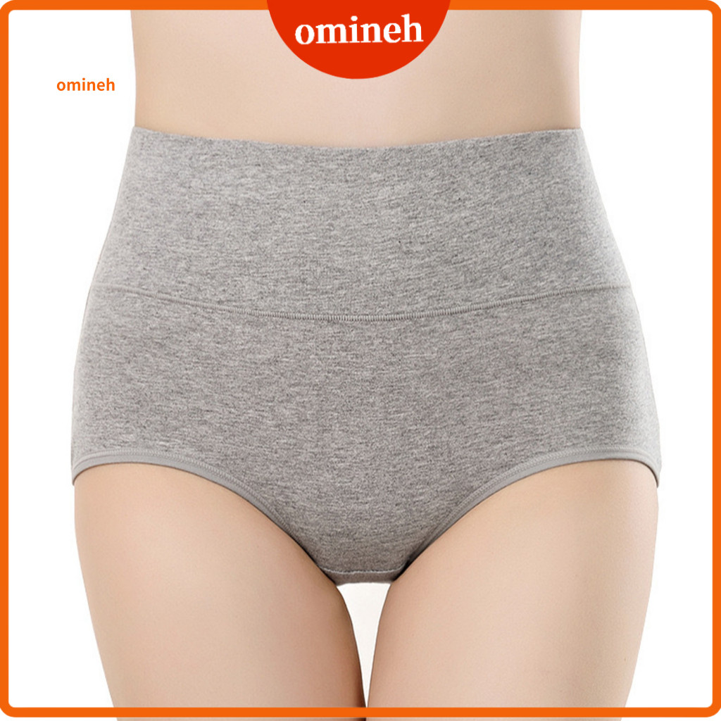 Simple Style Underwear Soft Fabric Women’s High Waisted Breathable Stretch Tummy Control Full Coverage Panties for Com