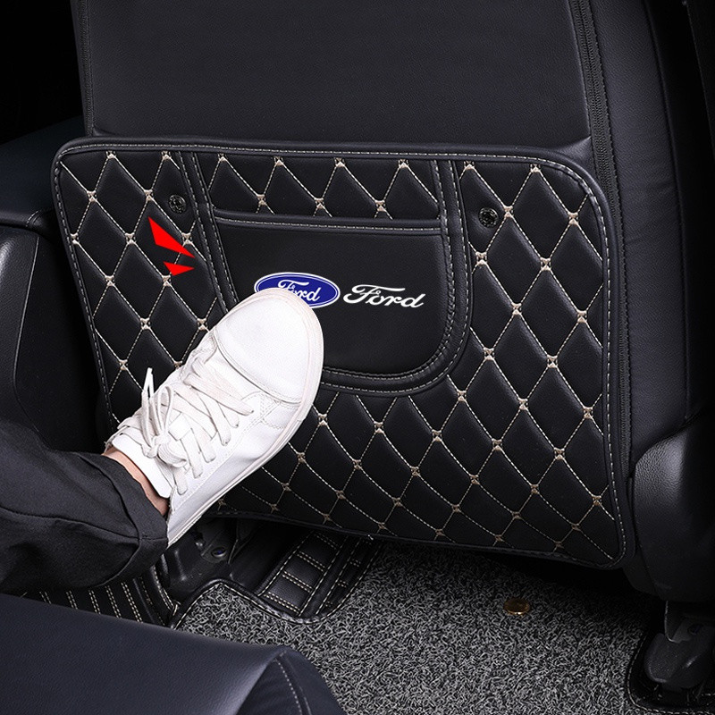 Protetor Anti-impacto para Encosto de Banco de Carro em Couro para Ford Mondeo Focus Ranger Fusion Fiesta Kuga Escape Ec