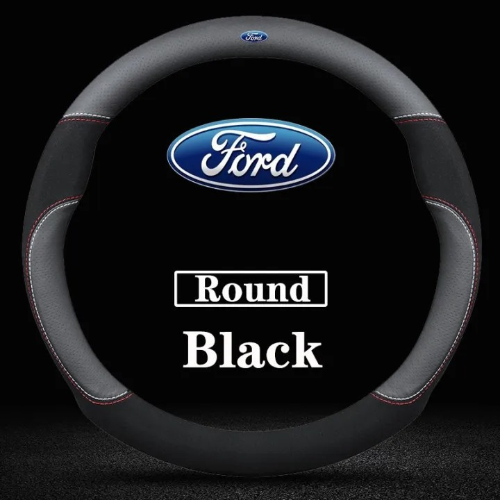 Capa de Volante de Couro para Ford Ranger, Fiesta, Focus, Everest, Mustang, Kuga, EcoSport, Escort, Escape, Explorer, Mo