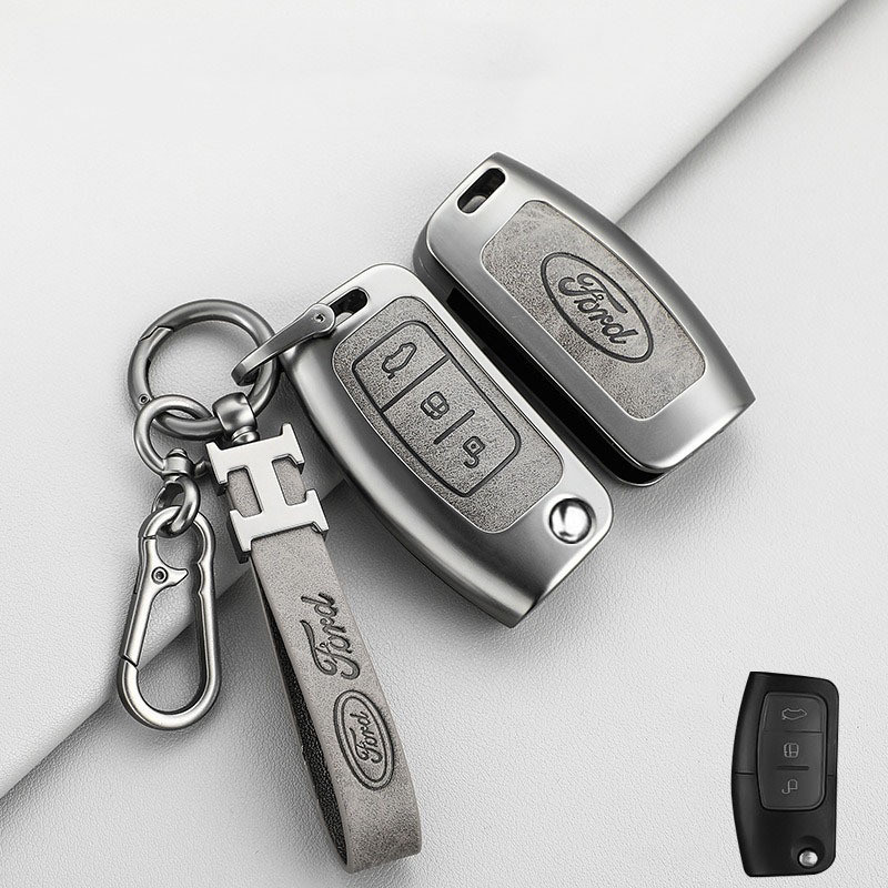 Capa De Chave De Liga De Zinco Para Ford Fiesta Focus 2 Ecosport Kuga Escape Falcon B-Max C Eco Sport Key Case Acessório
