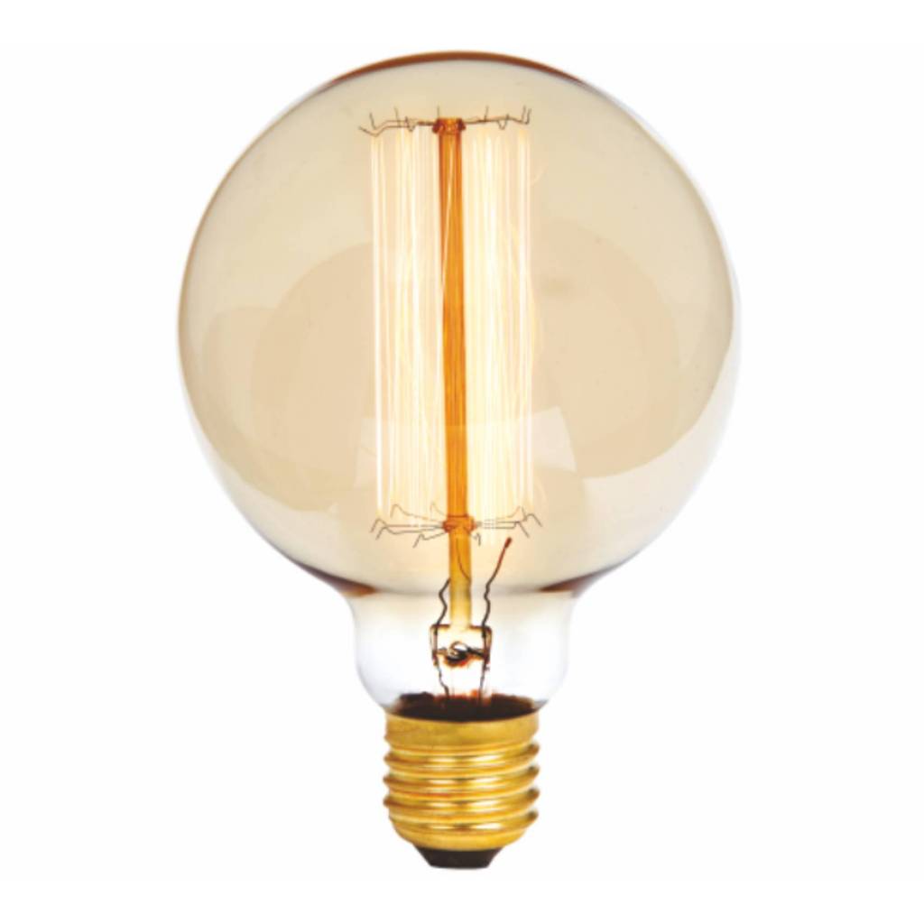 Lâmpada Filamento Carbono Vintage Retrô 2300K G95 40W 220V E27 Dimerizável G-light