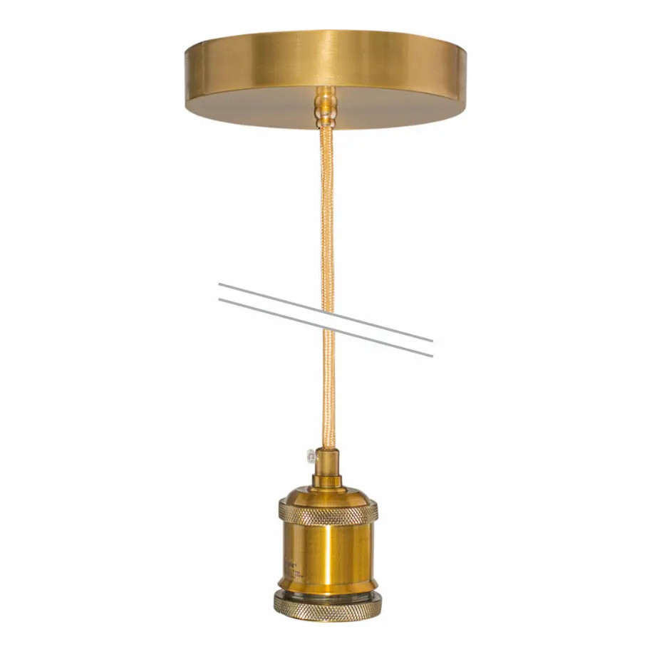 Pendente Antique Dourado Vintage E27 220v G-light