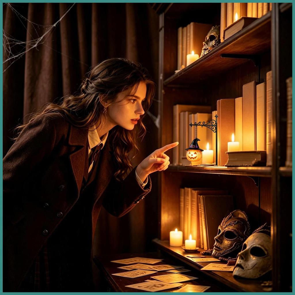 Halloween Estante Luz Vintage Gótico Assustador LED Nightlight Decorativo Biblioteca Resina Iluminação Para Prateleira C
