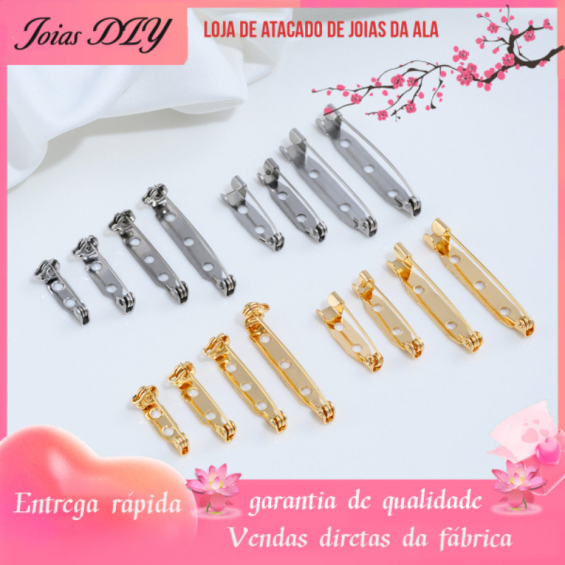 Preservação de cor 14K banhado a ouro broche pino Anti-reflexo feminino DIY artesanal Corsage acessórios de jóias caseir