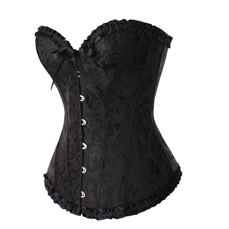 Novo Beonlema Mulheres Sexuais Laço Up Sobretudo Corset Top Corsets e Bustiers Korse Corsage Korsett Tamanho Plus