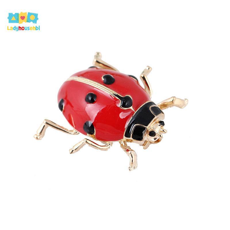 LAHG > Moda Esmalte Vermelho Joaninha Inseto Broches Besouro Pino Cachecol Corsage Jóias Presente Novo