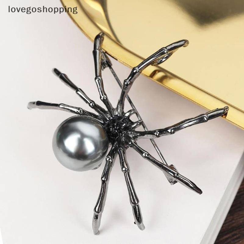 [lovego] 1 Peça Broche De Pérola Aranha Feminino Corsage Presentes Acessórios Masculinos Joias Da Moda BR