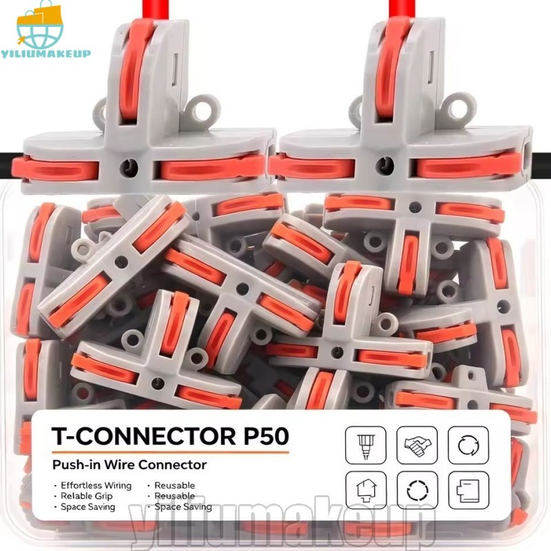 [Quick] Conector Rápido T3 De 16-4 Unidades-Plugue Do De Fiação-Ramo De Cabo De Três Vias-Terminais De-1 Em 2 Saídas-600