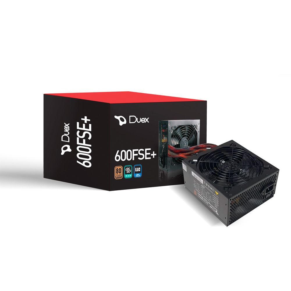 Fonte Gamer 600w 80+ Bronze PFC Ativo Cabos Flat PCI 2x6+2 para Placa de Video DX 600FSE+ 600W
