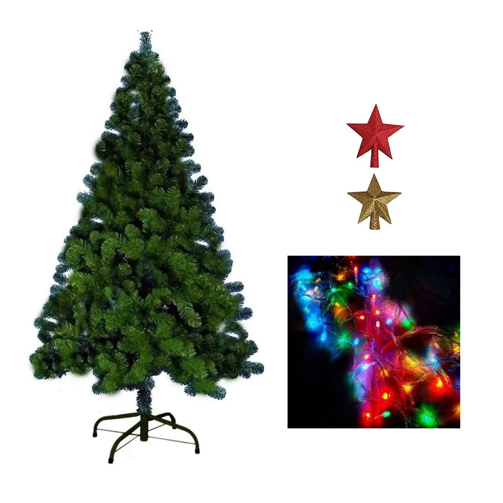Arvore De Natal Grande Gigante 800 Galhos 2,10m Com Ponteira Pisca Pisca Led 110v