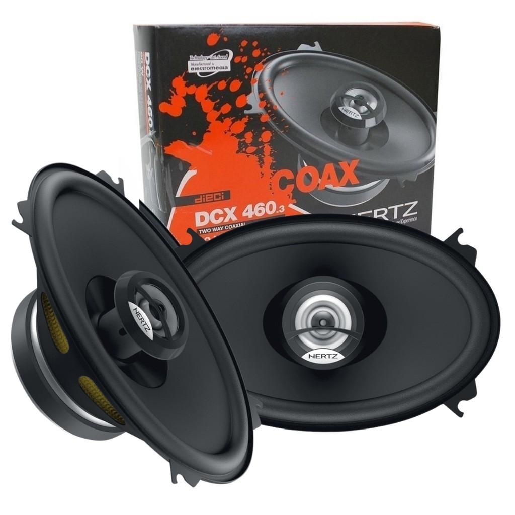 Par de Alto Falantes 4x6  Hertz Coaxial DCX460.3 - 80 Watts Rms