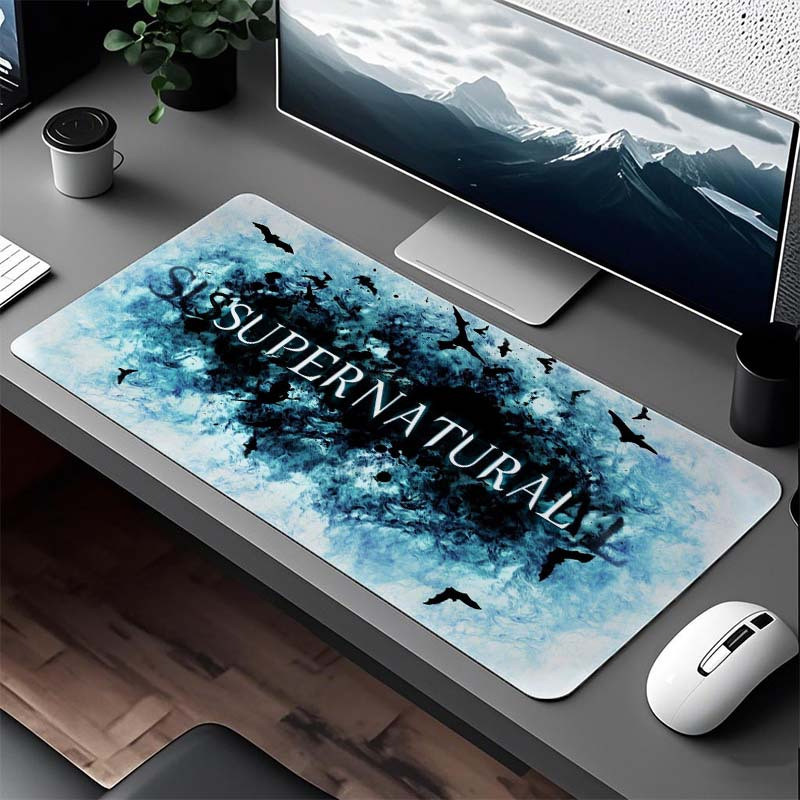 Mouse Pad Supernatural Design Azul Em Ultra HD Jogos de PC , Para Escritório , Computador Nootbook