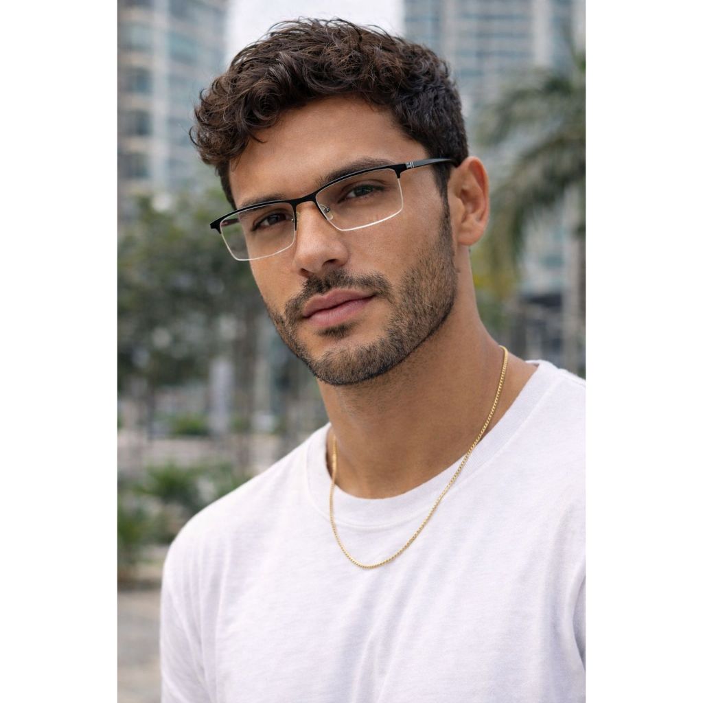 Armações de óculos UNISEX de nylon com meio aro