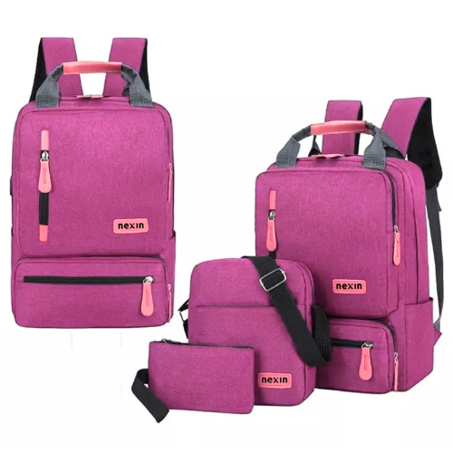 Mochila Executiva Unisex Com Bolsa E Bag Nylon Top