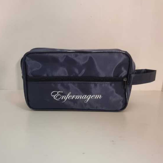 Necessaire de Nylon Unisex Com Alça Lateral Para  Dia a Dia Enfermagem