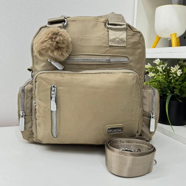 Mochila de mao ombro e costas Ajustavel impermeavel de nylon unisex