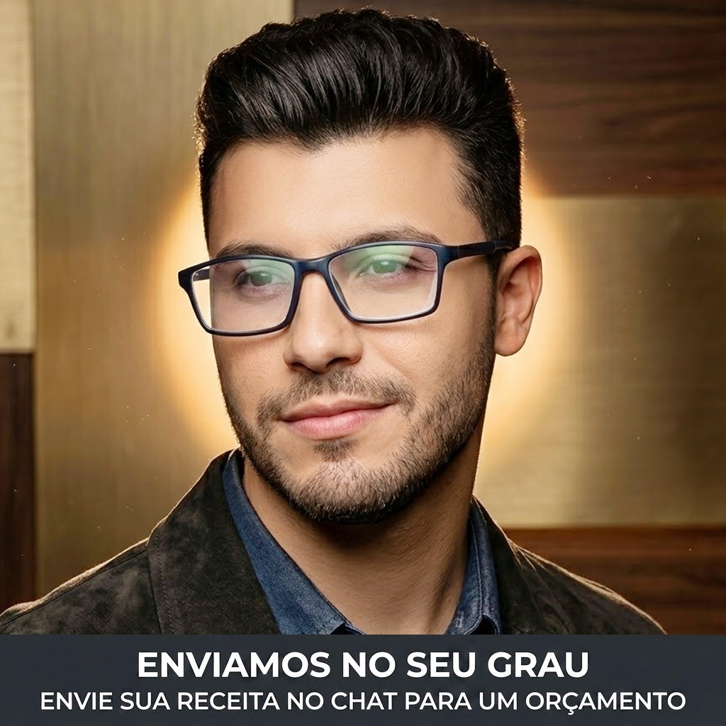 Armação de Óculos Masculinas Metal Acetato Nylon Leve Reforçados Para Grau Premium Exclusivas Unisex