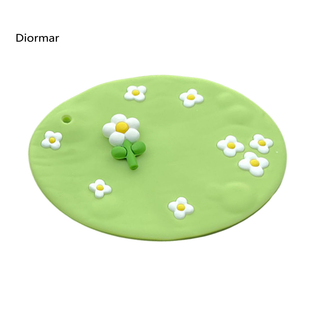Anti-slip Car Coasters Cup Coaster Cartoon Flower Heat-resistant Washable Mat for Dashboard Cute Non-slip Holder Pad Off