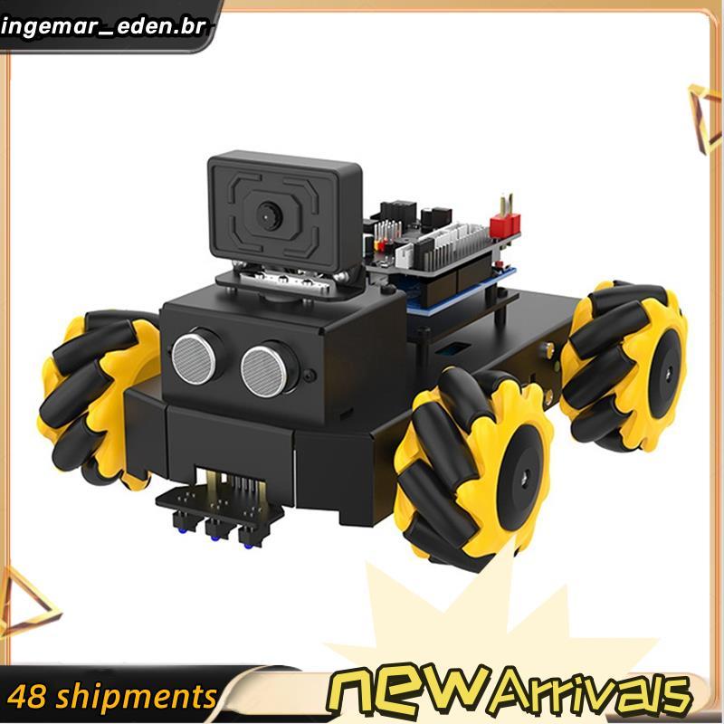 AI Smart Robot Kit Para R3 Mecanum Wheel Com Câmera App Control FPV Video Programação STEM Educação Kid
