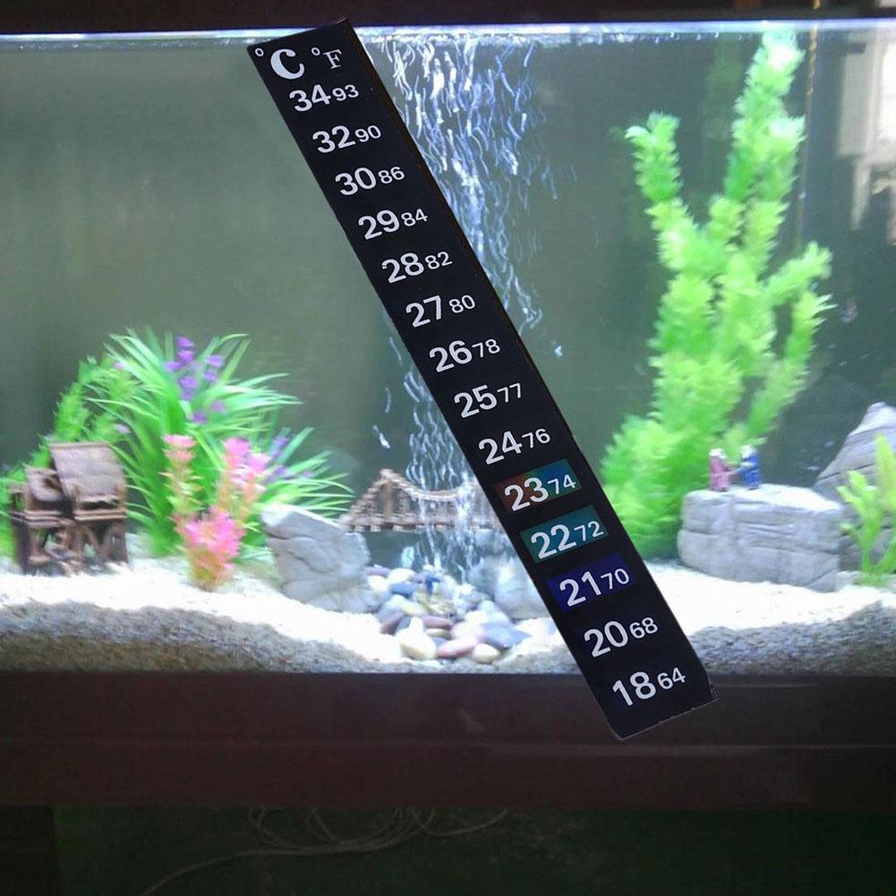 Termômetro Digital Para Aquário , Tira Adesiva Tanque De Peixes , Escala Dupla C/F , Descoloração , Medida De Temperatur