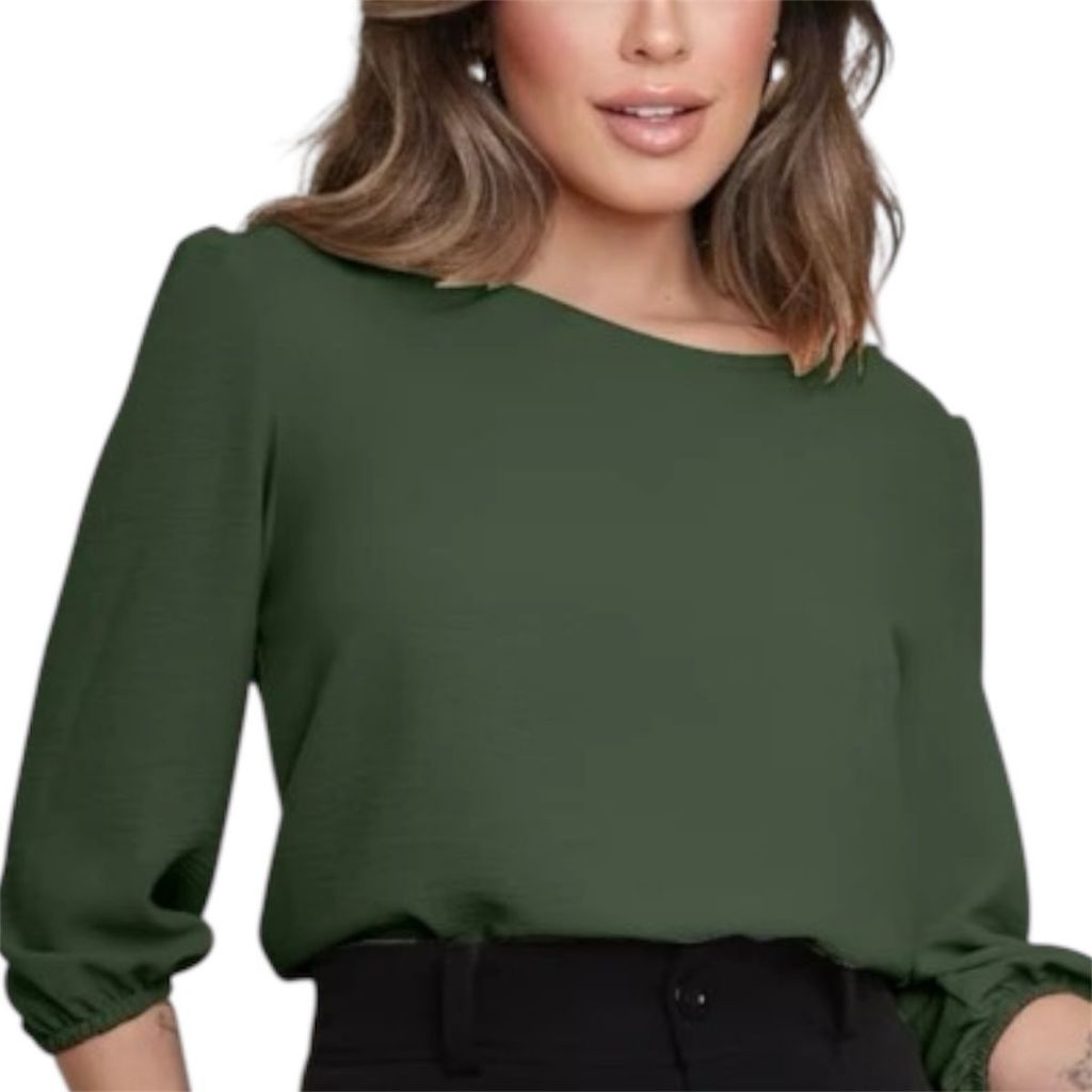 Blusa Feminina Estilo Influencer ✨ Manga Princesa | Trendy, Leve e Super Estilosa