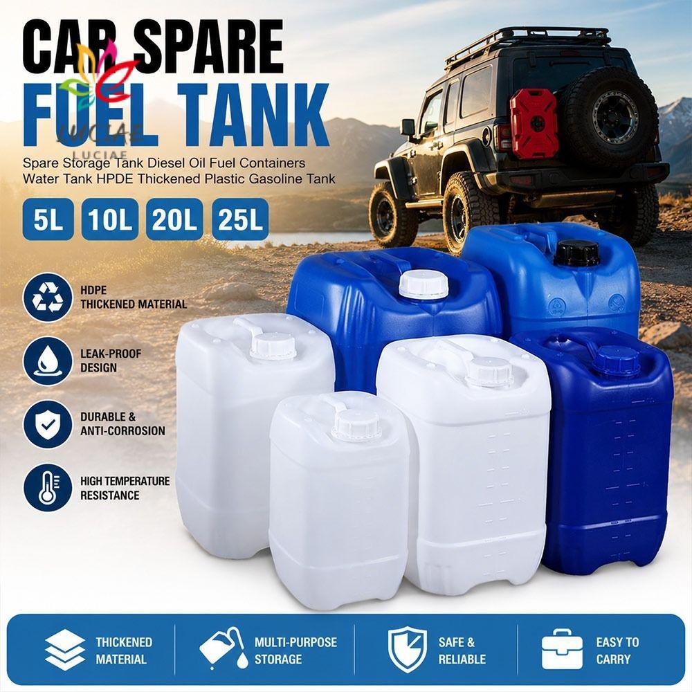 LUCIAE Empilhando Baldes De Plástico , Tanque De Gasolina De Reposição 10L/20L/25L Sobressalente Selado Espesso HDPE