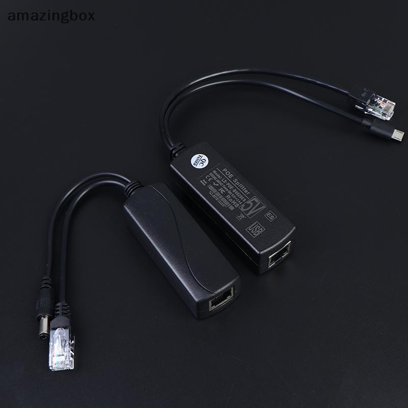 DC48V Para 5V Micro USB POE Divisor Conectores Adaptador Cabo Câmera IP Módulo De Fonte De Alimentação Ethernet 100M