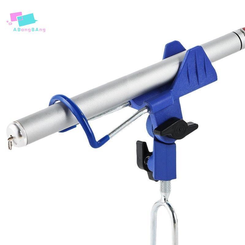 Abongbanghn 1Pc 360 Graus Ajustável Liga De Alumínio Suporte Vara De Pesca Dobrável Peixe Para À Terra Agradável