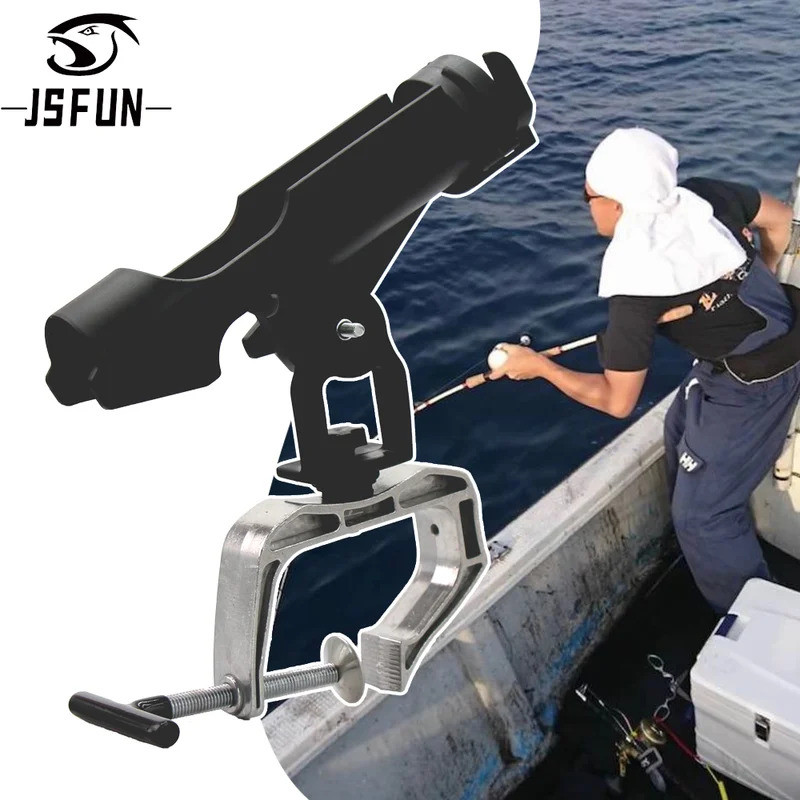 Suporte de Pesca Multifuncional JSFUN 1PC, Suporte de Vara de Pesca Direcional com Assento Rotativo, Acessórios de Pesca