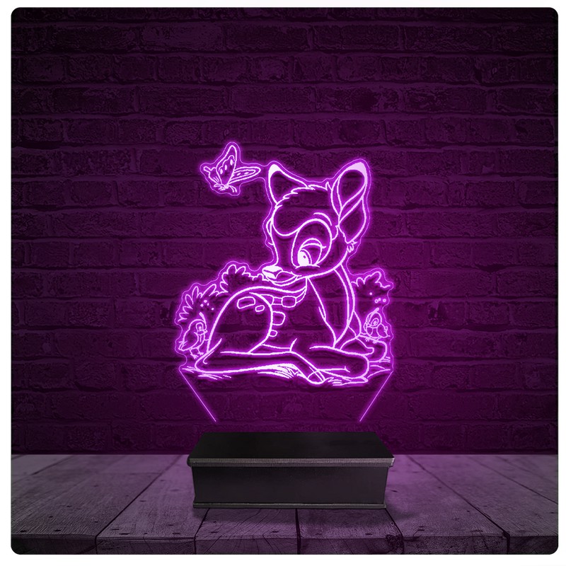 Luminária e Abajur Acrílico Led - Bambi Disney 02