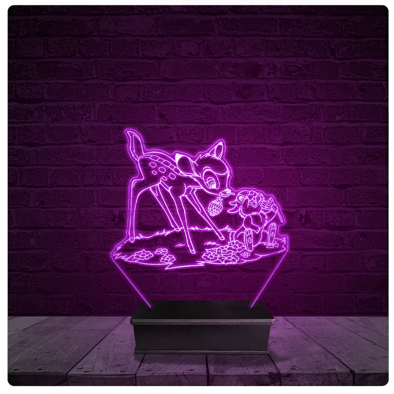 Luminária e Abajur Acrílico Led - Bambi Disney 03