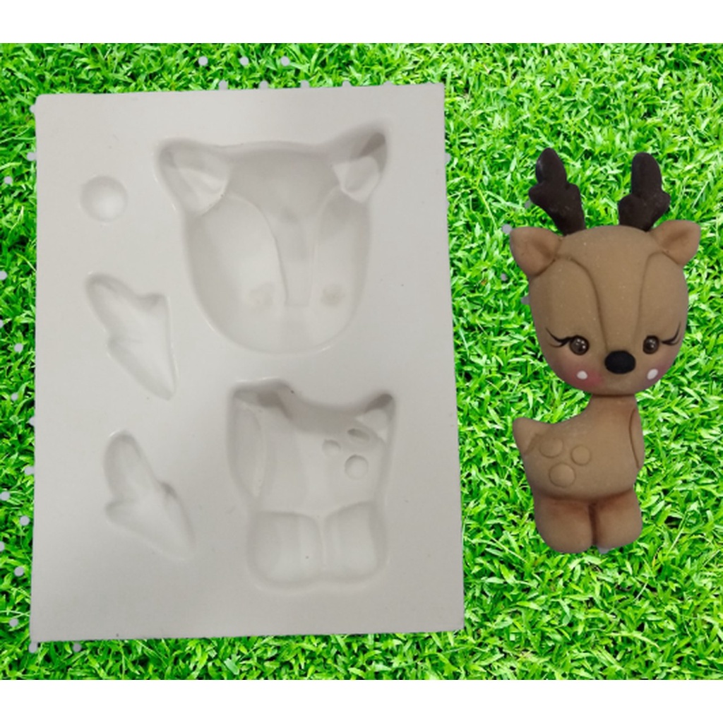 Molde Silicone Bosque Cervo Veado Veadinho 3d Bambi