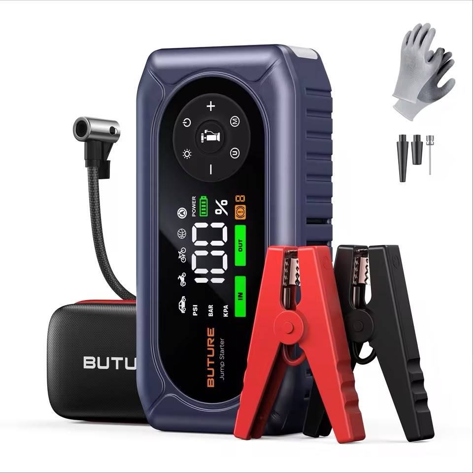 BUTURE Auxiliar de Partida 5500A Compressor de Ar 150PSI Jump Starter Power Bank 12V